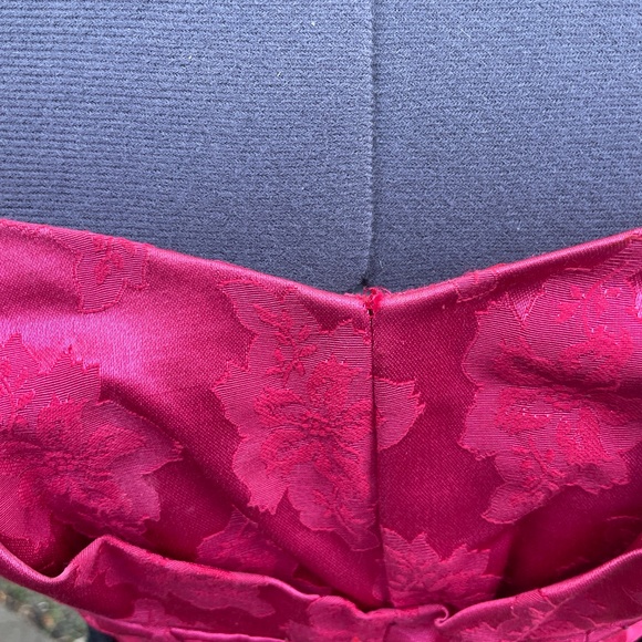 Vintage Ilene Ricky Three Piece Wiggle Cocktail Dress, Red and Black Lace Petite - Picture 8 of 14